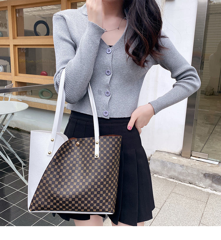 Double Shoulder Straps Strap Type Tote Bag Bags Type Women's Large All Seasons Pu Leather Fashion Tote Bag