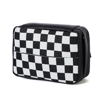 box multi-functional car home dual-use – Car tissue box/set - jacquard-plaid-black-and-white-tissue-box