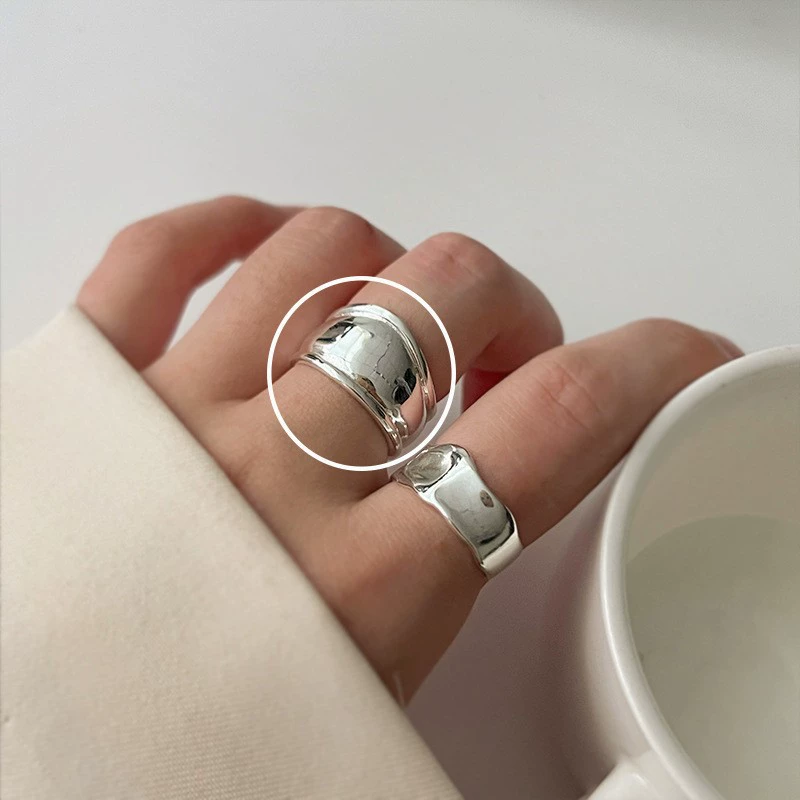 Adjustable Ring, 925 Silver Sample, Universal Fit, Light Luxury Style