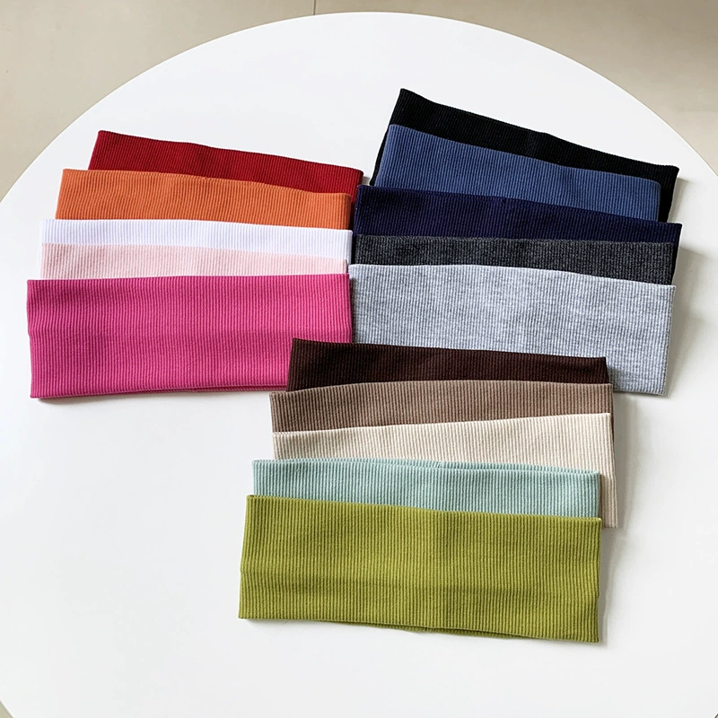 Корейская широкополая эластичная повязка для волос женская стирка лица, дикая косметика, обруч для волос, красная спортивная сеть, вязаный головной убор, обруч