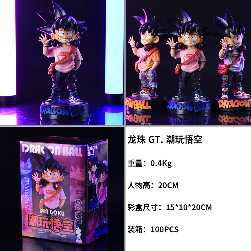 Fábrica directa anime hecho a mano modelo al por mayor de Dragon Ball hecho a mano GT. Marea jugar Wukong tres colores Wukong hecho a mano