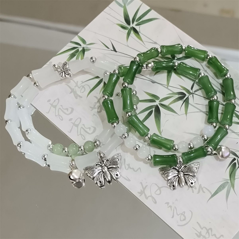 2024 New Chinese Style Butterfly Bell Bracelet for Women, Niche Design, Rising Star Style, Versatile for Students