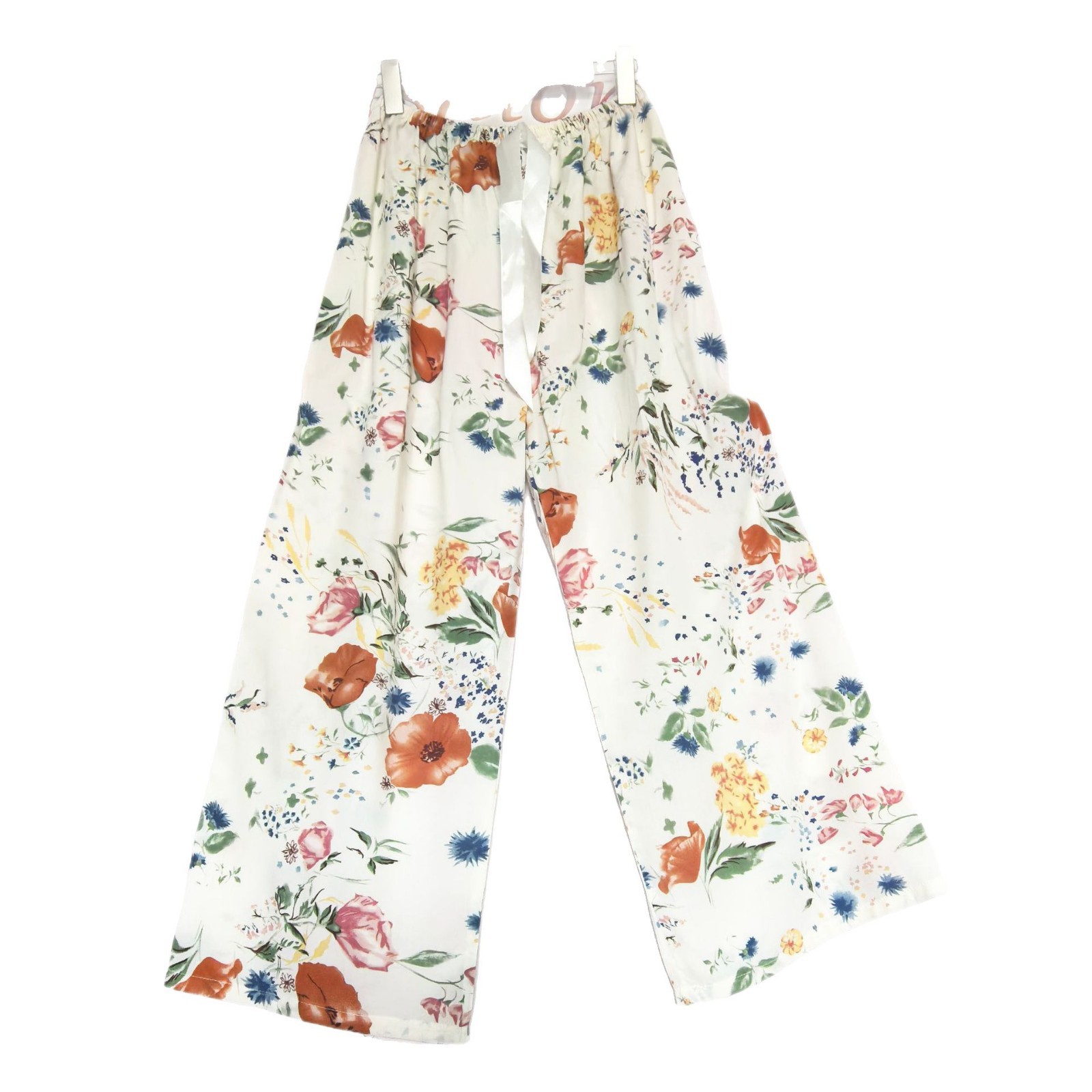 25 nuevo estilo de seda de algodón de verano para mujer, pantalones anchos de algodón de talla grande para uso exterior, pantalones de maternidad, pijamas de verano para mujer, holgados