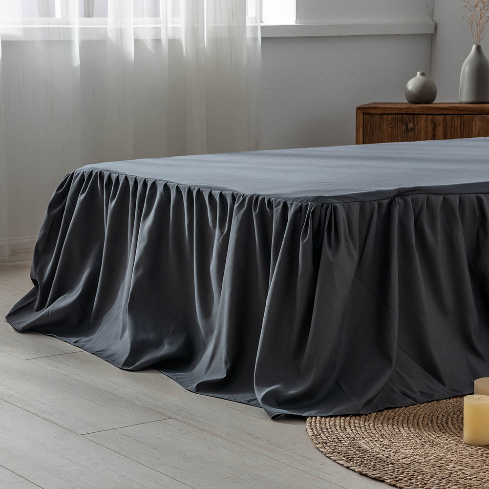 In Japan heiß verkaufte Bettwäsche, einfarbiger Bodenrock aus Kunstfaser, Bettdecke_voghion.com