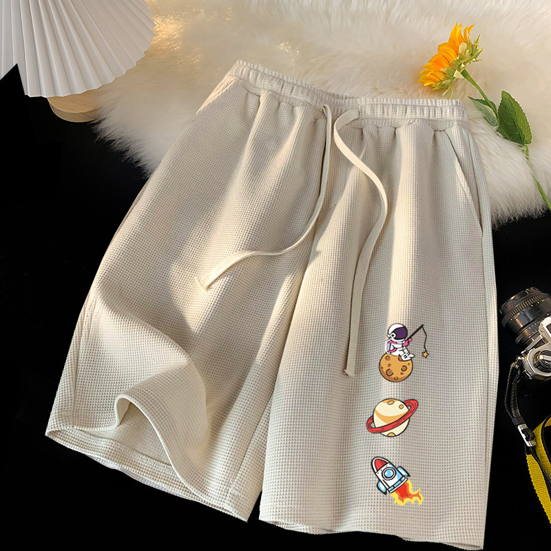 Pantalones cortos rectos flojos ocasionales de los hombres y de las mujeres de los deportes del verano Pantalones cortos de moda de los hombres de la galleta del estilo directo de la fábrica Hong Kong