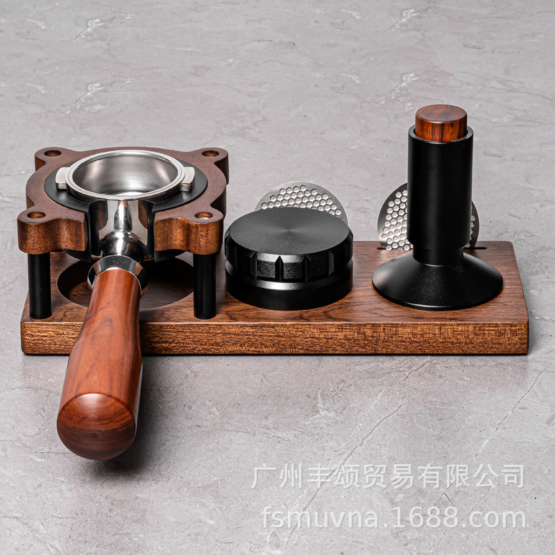 Coffee solid wood foundation holder coffee appliance storage holder coffee machine handle bracket filling table coffee base Coffee solid wood foundation holder coffee appliance storage holder coffee machine handle bracket filling table coffee base