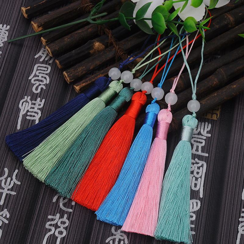 8cm bookmark tassel U disk fan pendant comb hair accessories mobile phone pendant stamp tassel pendant small spike wholesale
