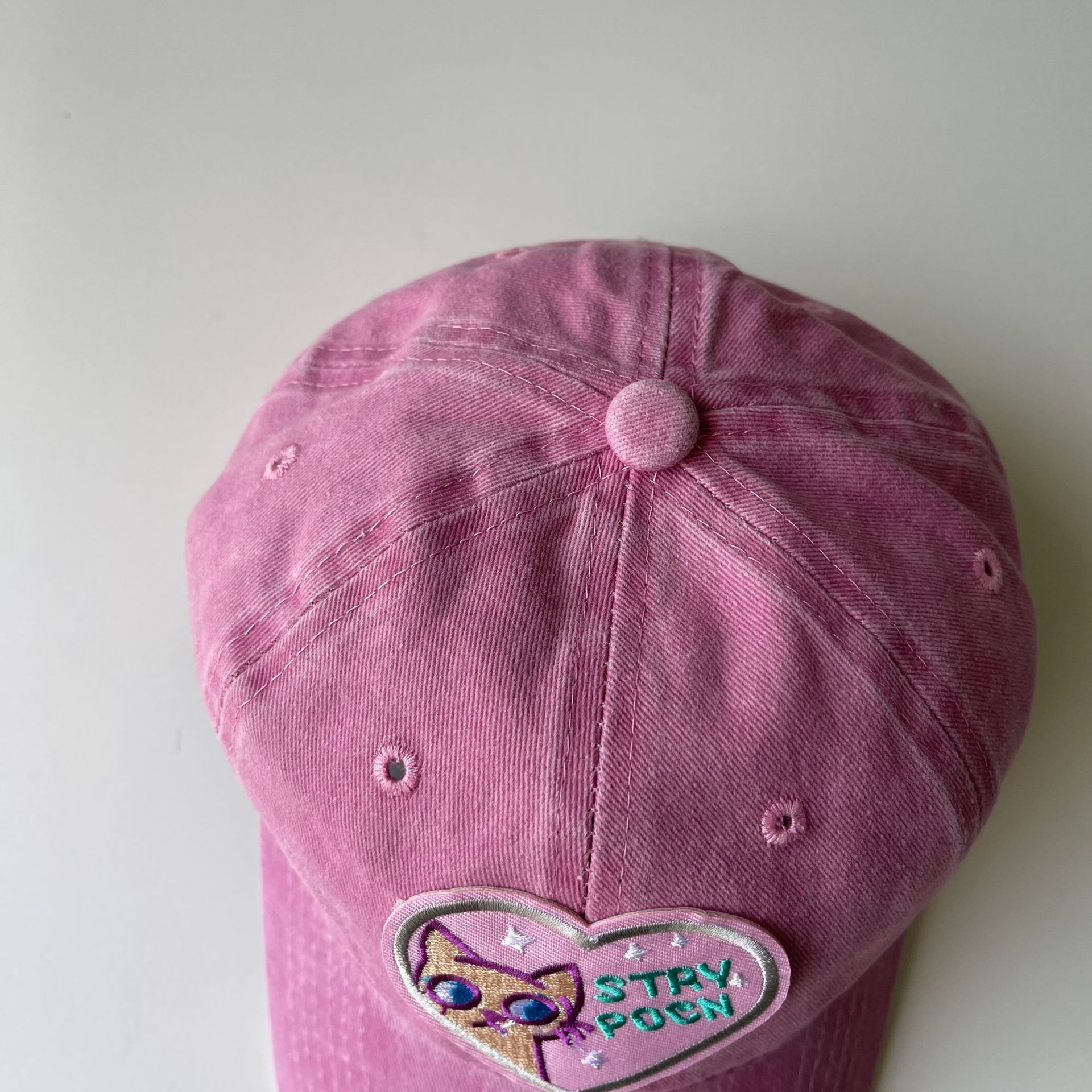 Women's Korean Style Cartoon Letter Heart Shape Patch Baseball Cap display picture 5