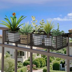 卸売バルコニーフラワーラック収納ラック吊りガードレール手すり窓枠植木鉢ブラケット吊り植木鉢ラック多肉植物アイアンアート