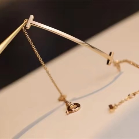 T家高版本V金微笑带钻手链女镀18K玫瑰金笑脸手镯时尚简约高级感|undefined