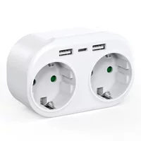 Европейская USB-розетка, европейский стандарт, многопортовый преобразователь, интеллектуальная 1→2 европейская многофункциональная розетка (Германия)