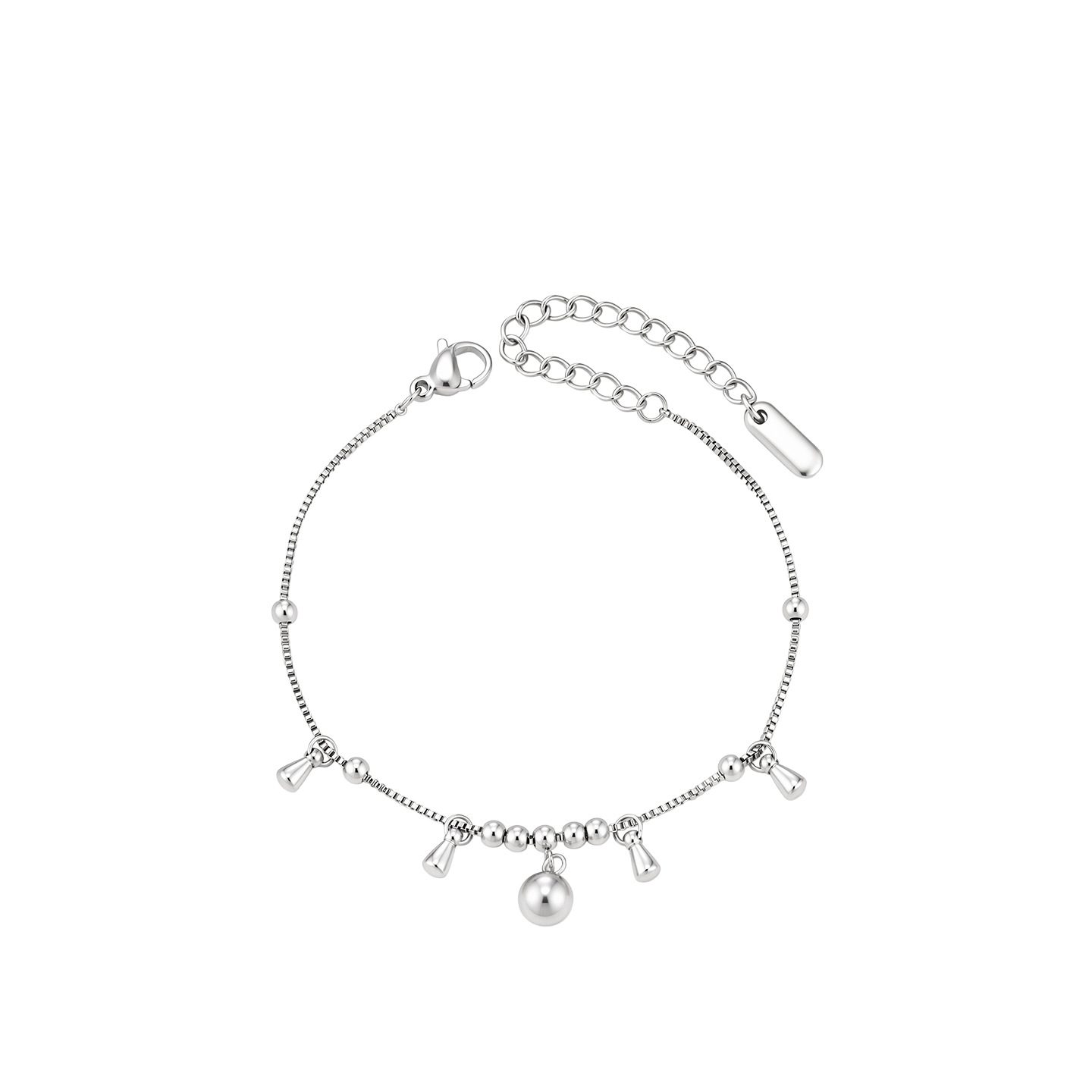 Pulsera con Borla Circular de Acero Inoxidable 304 con Diseño Geométrico para Mujeres