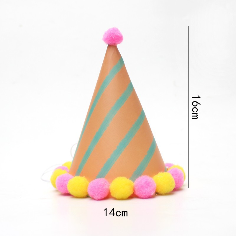 Pequeño sombrero de pelo fresco sombrero de fiesta sombrero de cumpleaños sombrero de actividad infantil sombrero de fiesta sombrero de punta