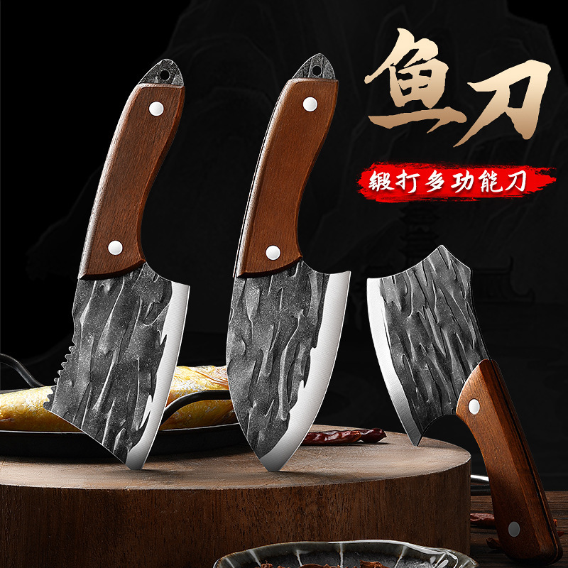 Cuchillo de cocina doméstico súper rápido afilado cuchillo de pesca cuchillo de corte de cocina mini cuchillo de matadero al aire libre de acero inoxidable Otros