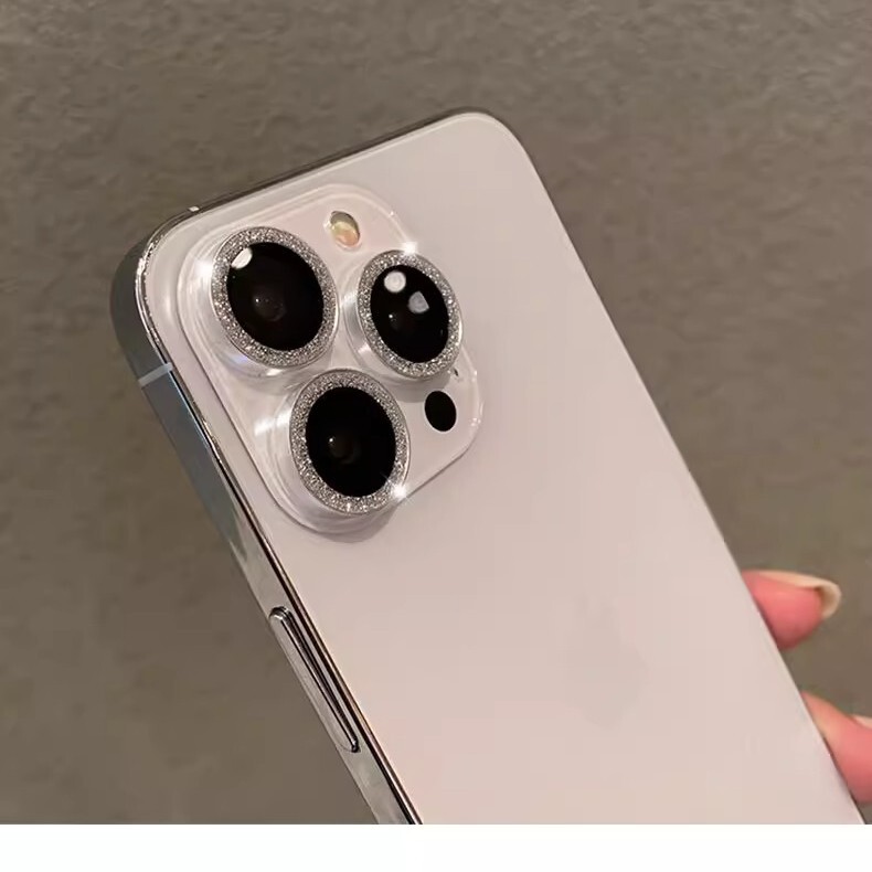 Suitable for Apple 18P/18Pm Lens Film, 15 Mobile Phone Camera Protective Film, 14 Glitter Lens Stickers, High-End Glitter Diamonds