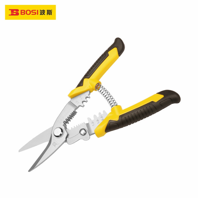 波斯工具8寸不锈钢多功能电工剪刀电线丝网皮革剪刀BS446225其他