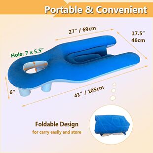 Manufacturer Cross-Border Pvc Flocked Inflatable Lying Mat, Retina Ophthalmic Rest Recovery Inflatable Lying Mat