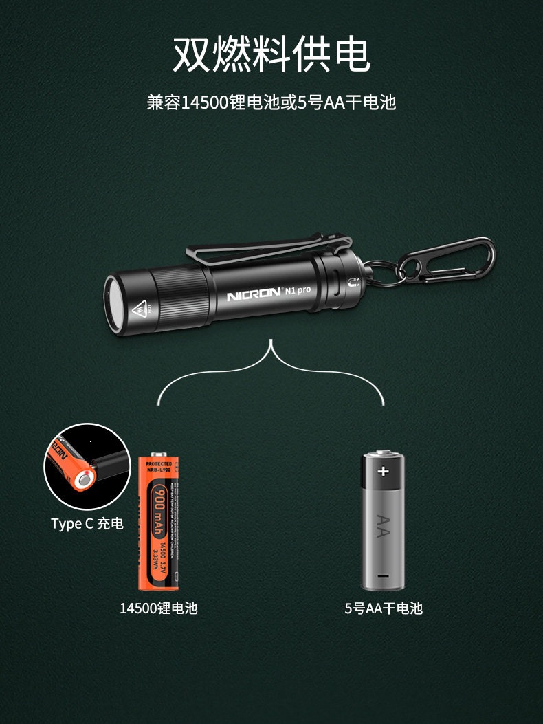 RON N1 Portable Keychain Multi-Color Flashlight Mini Waterproof High-Brightness Small Flashlight