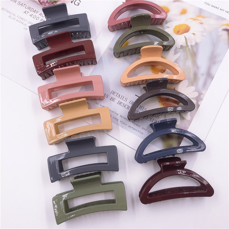 Cabeza trasera grande en línea clip de celebridad estilo coreano temperamento femenino horquilla tiburón agarre del pelo Placa de baño horquilla
