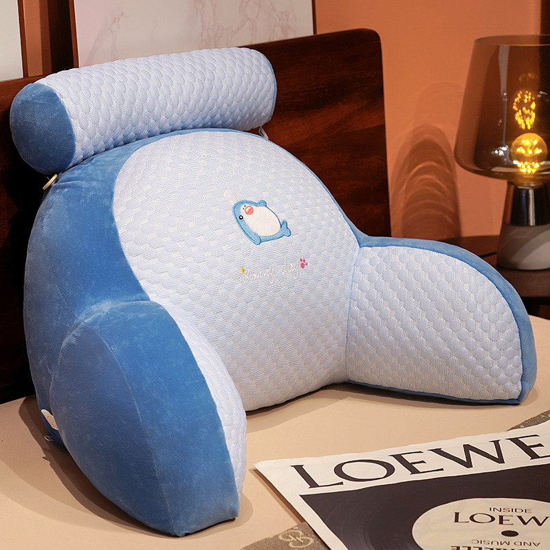Ice Doudou cabecera de cama cojín suave almohada de maternidad cama lectura almohada dormitorio sofá jugando teléfono móvil respaldo grande