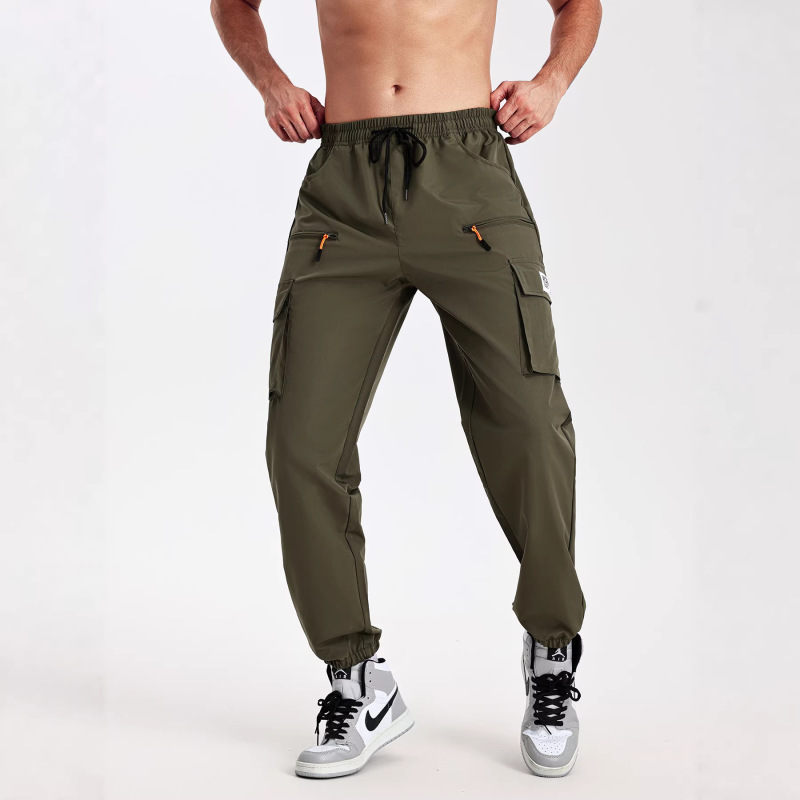 New Cross-Border Men's Pants American Style European Size Elastic Jogger Pants Casual Pants Amazon Tm Zipper Pocket Cargo Pants New Cross-Border Men's Pants American Style European Size Elastic Jogger Pants Casual Pants Amazon Tm Zipper Pocket Cargo Pants