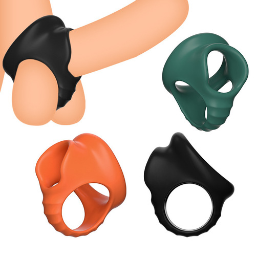 HA-822 cross-border non-vibration locking semen ring sex toy male silicone ring male product four-hole physical ring