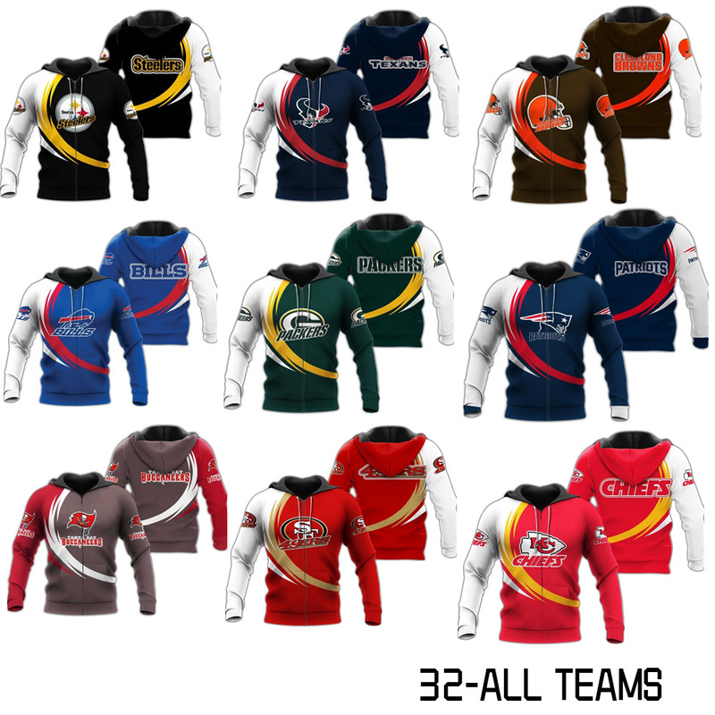 2021 new men's digital printing sweater team series European and American special plus size zipper cardigan casual wear