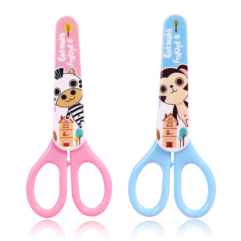 T 가위 학생 수제 종이 커터 사무용품 스테인레스 스틸 아티스트 팁 라운드 헤드 안전 가위 가위