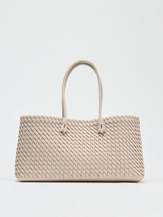 Woven big capacious universal one-shoulder bag, trend of season