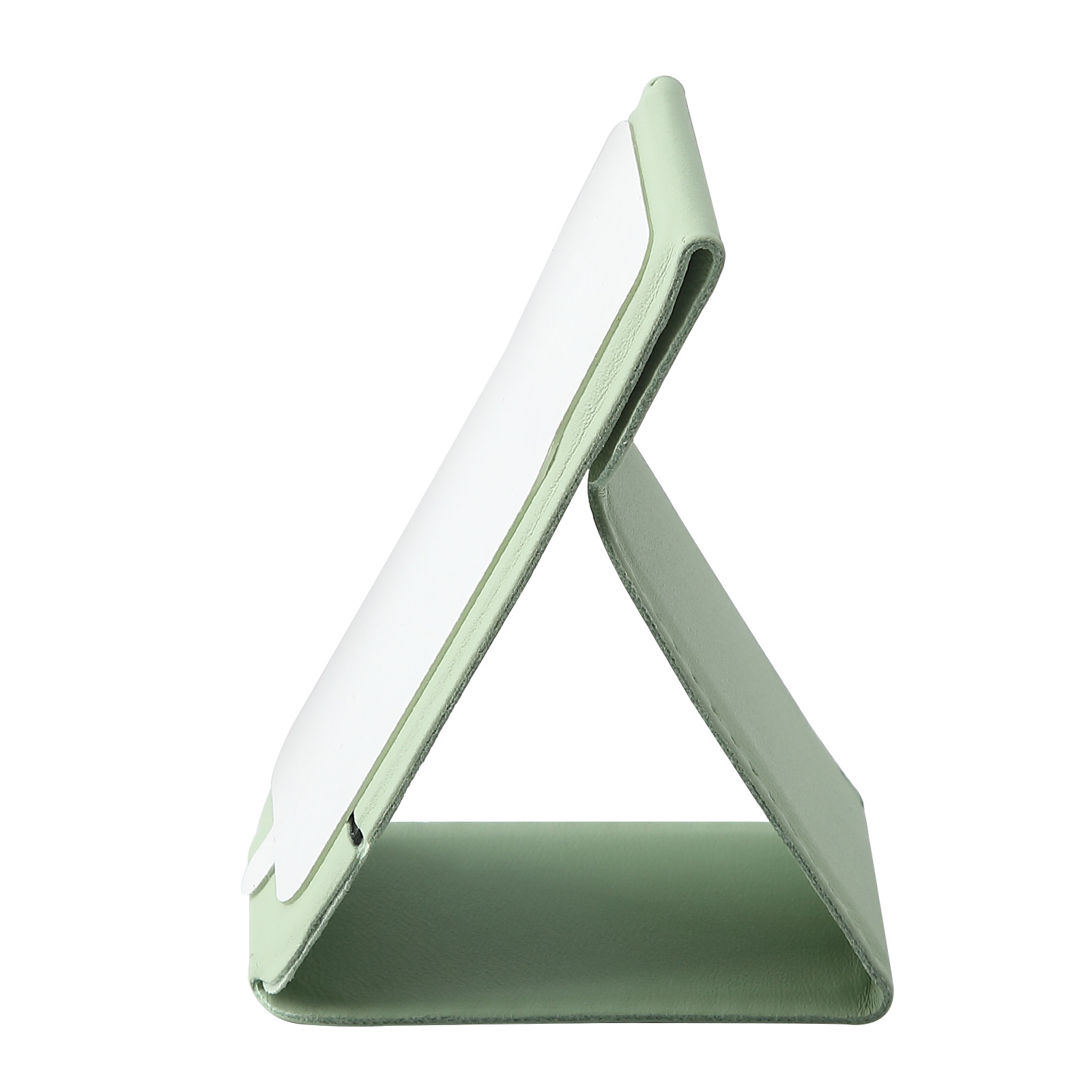 El soporte pequeño de pasta versátil es adecuado para todos los modelos de teléfonos móviles. Soporte de teléfono móvil de cuero PU con patrón de manzana magnético plegable