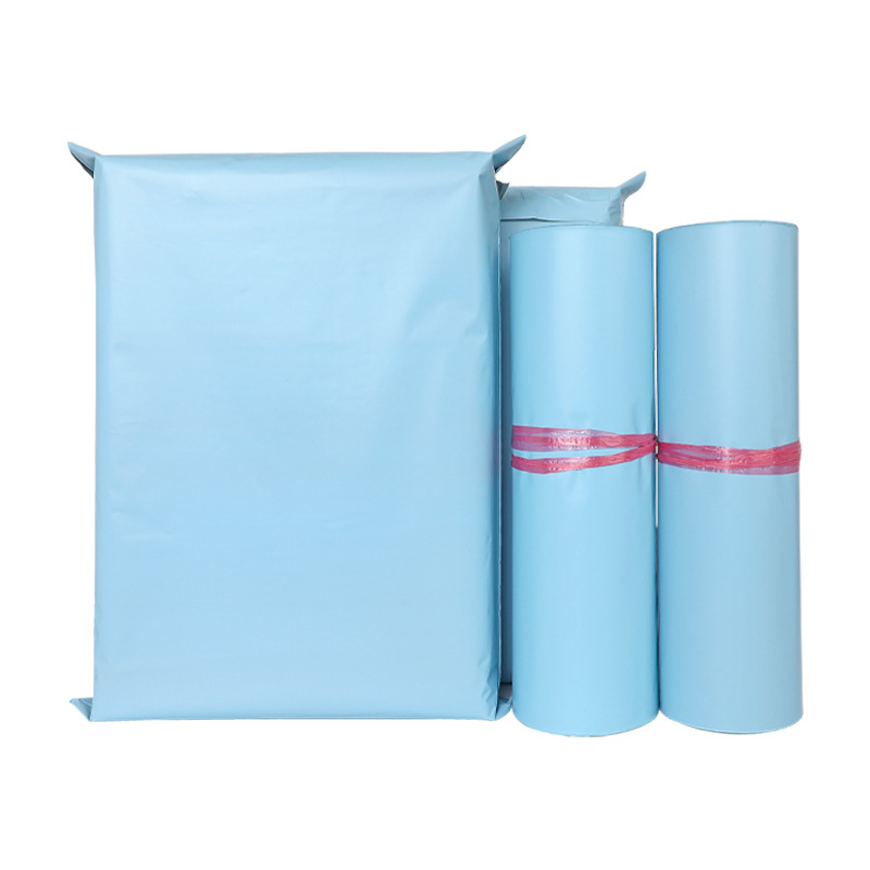 Bolsa exprés de color de material nuevo, bolsa de embalaje engrosada, bolsa impermeable autoadhesiva de pegamento destructiva, envío gratis al por mayor, comercio electrónico