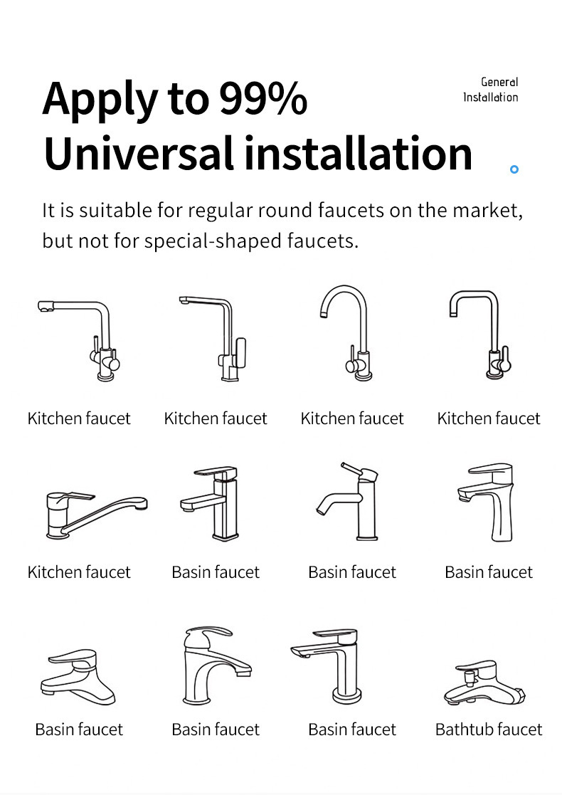 Household multi-functional universal rotating faucet, anti-base water wonder, washbasin mechanical arm, universal faucet extension device undefined
