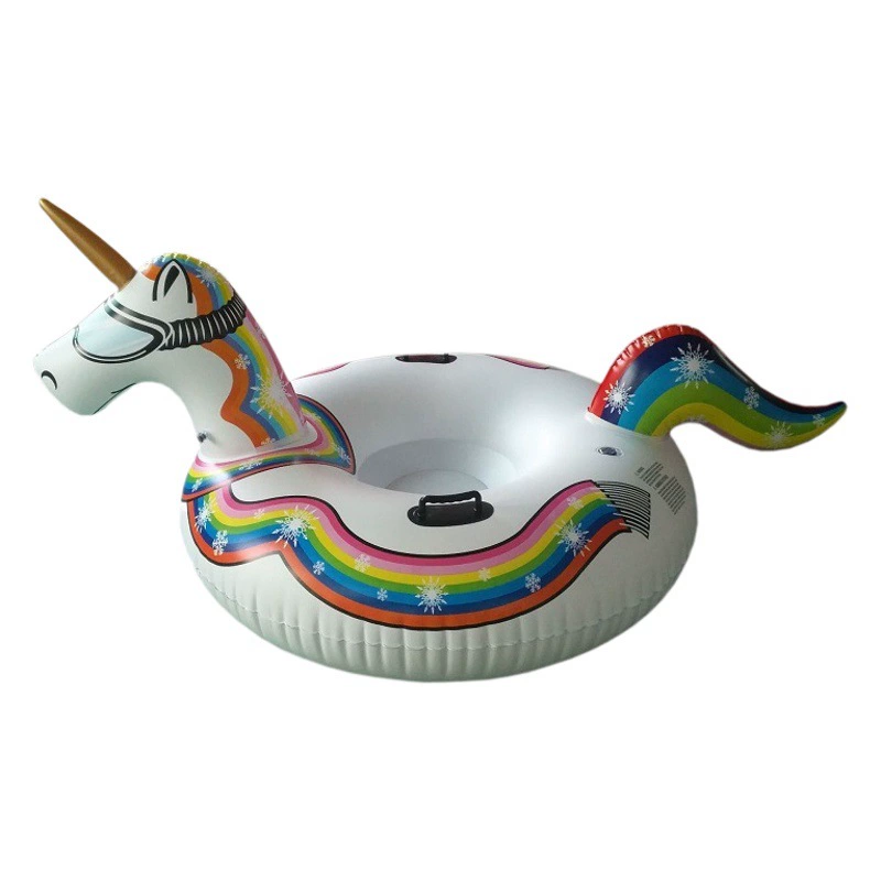 В наличии Надувное лыжное кольцо зимние уличные игрушки для взрослых утолщенное лыжное Надувное лыжное кольцо с единорогом