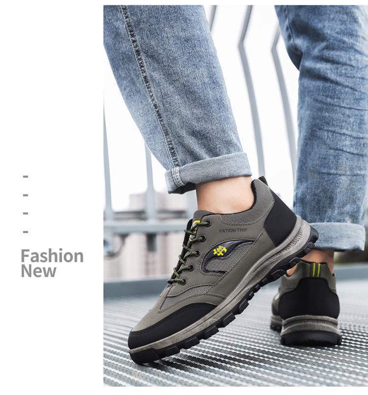ShoeGlobe Construction Site Outdoor Middle-Aged And Elderly Sports Shoes Mountaineering Men's Wear-Resistant Waterproof Anti-Slip_voghion.com