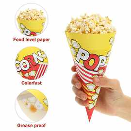 I 749 50 Pcs Popcorn Triangle Bag Popcorn Small Cone Bottom
