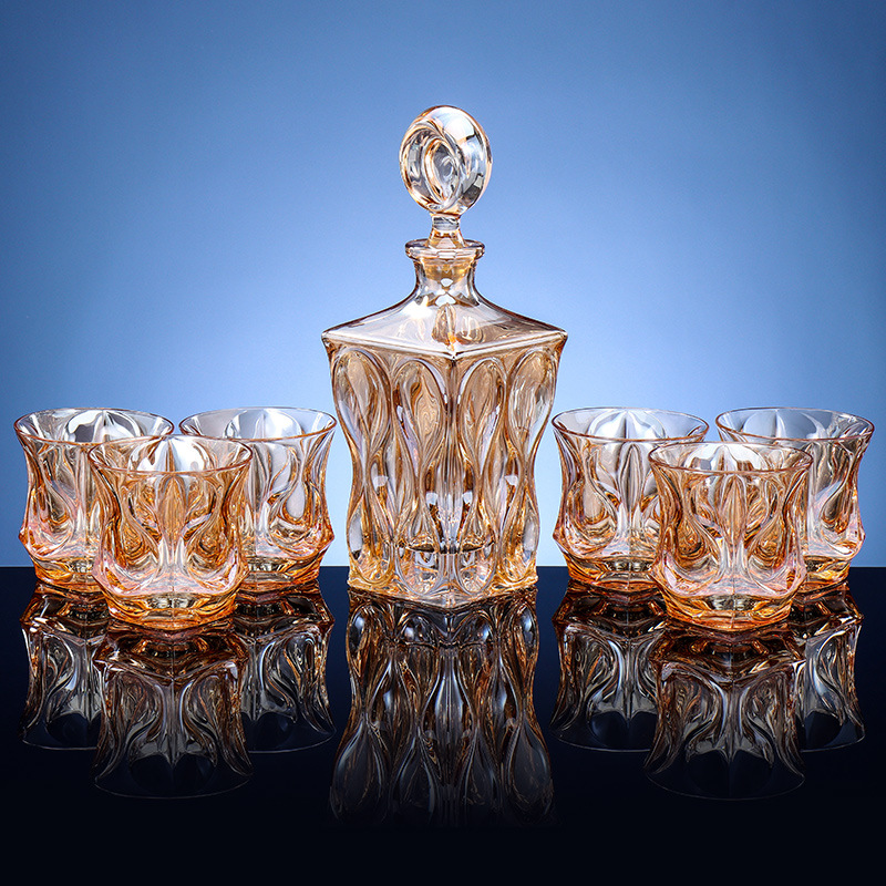 Importación checa de Bohemia BOHEMIA cristal copas de vino extranjero dibujado línea dorada taza de whisky conjunto de vinos image 2