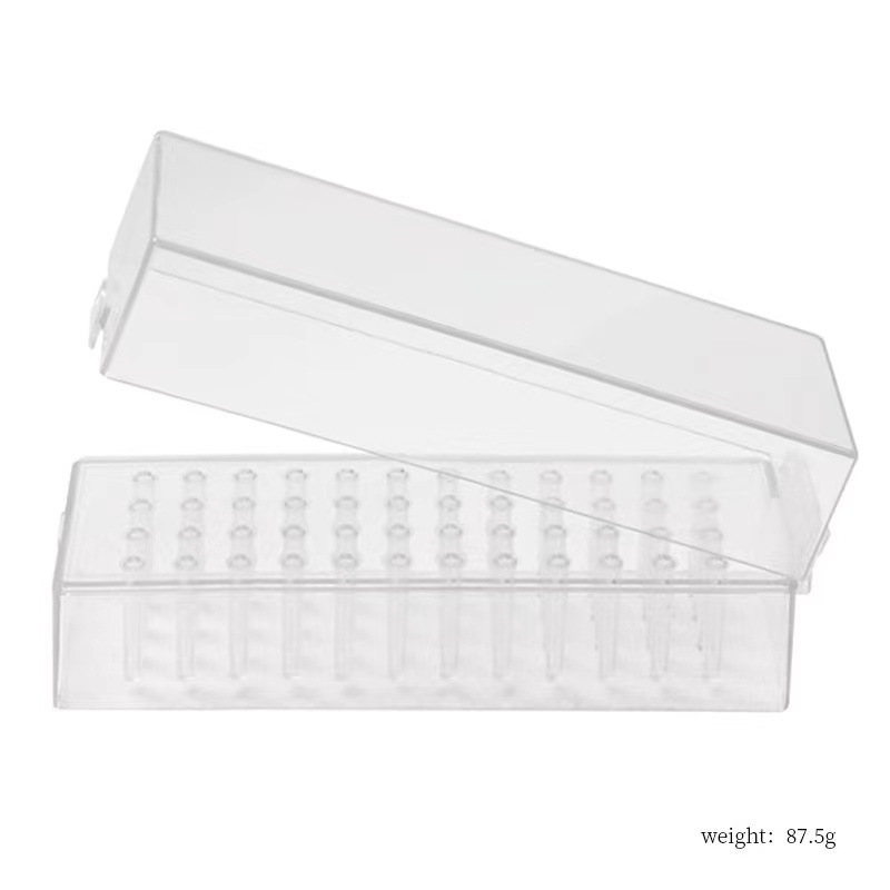 Manicura molienda cabeza caja de almacenamiento manicura molienda cabeza caja de limpieza polvo pantalla caja manicura caja de almacenamiento colección de herramientas