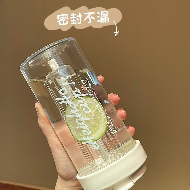 Taza de agua de entrenamiento militar de estudiantes de verano portátil de alto valor facial taza de paja ins resistente a altas temperaturas con barrera de té 2025 nueva taza