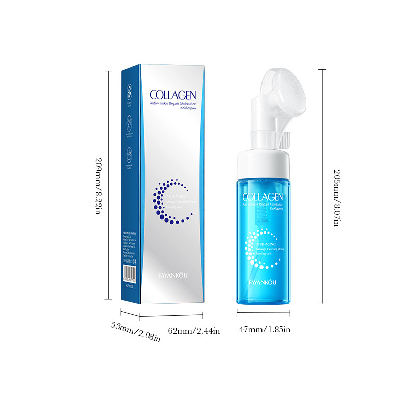 Volledige Engelse FAYANKOU Collageen Anti-Rimpel Reparatie Massage Reinigende Mousse Gezichtsreiniger_voghion.com