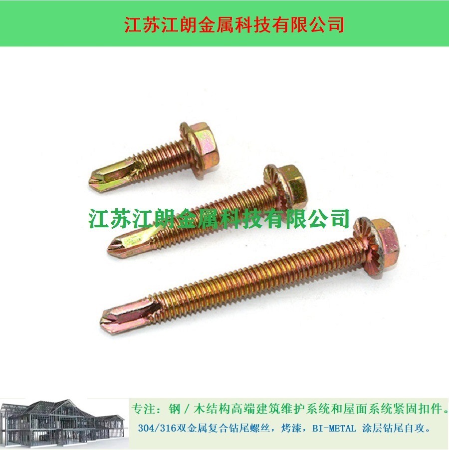 加粗 六角钻尾 螺钉螺丝钉燕尾M8M10M12车库车间门钉自攻钻尾螺丝