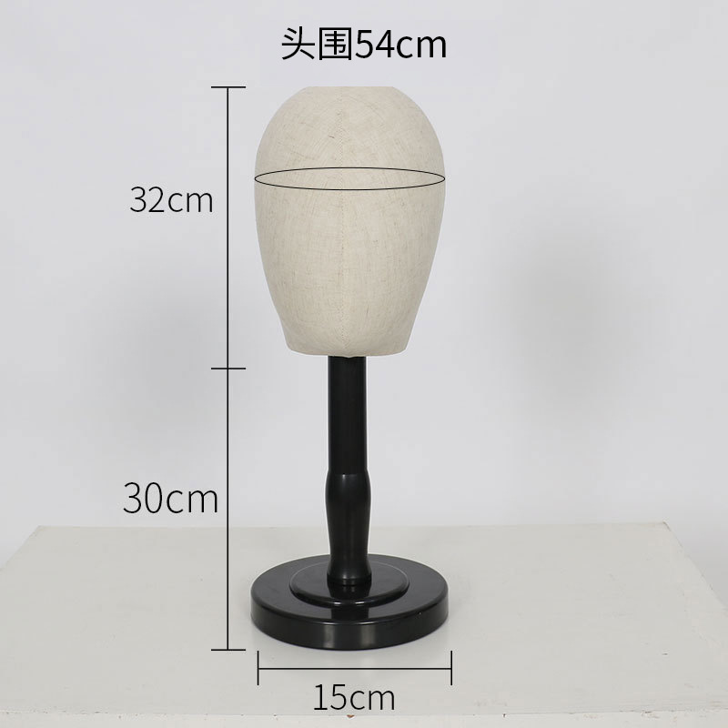 Maniquí de Cabeza para Sombreros y Pelucas de Plástico y Lino para Escaparate