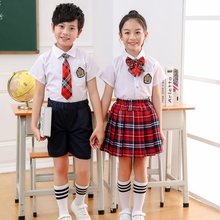 小学生班服夏季女童学院风校服套装幼儿园园服英伦儿童合唱演出服