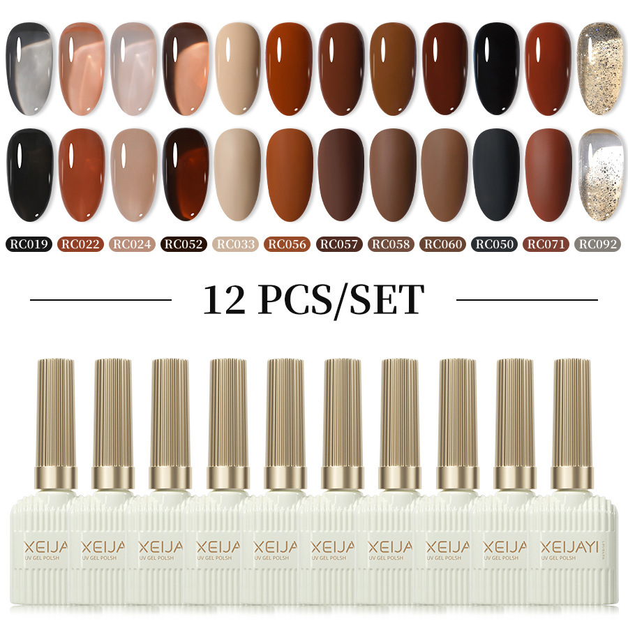 Xianjiayi 102 color nail polish glue new suit phototherapy glue popular online 12 color suit solid and lasting nail salon