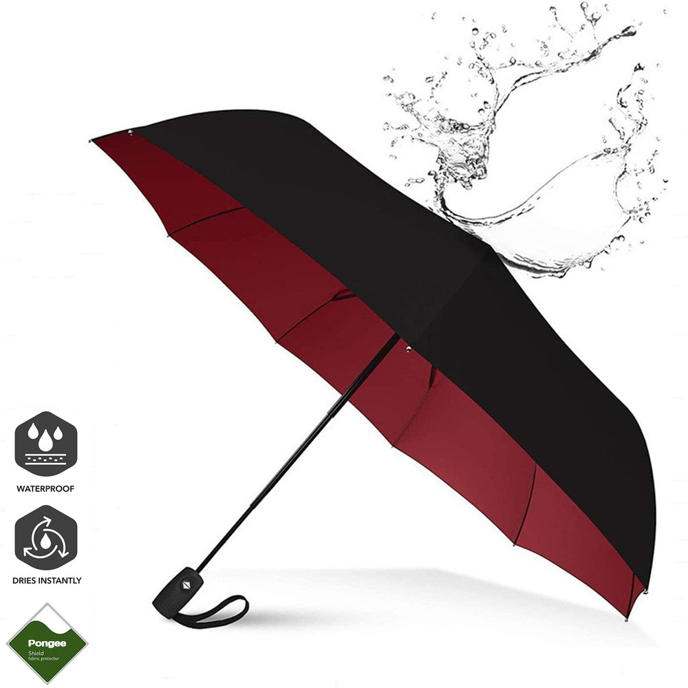 Paraguas plegable triple más vendido de Amazon, el paraguas plegable de doble capa más popular de Amazon, paraguas publicitario totalmente automático