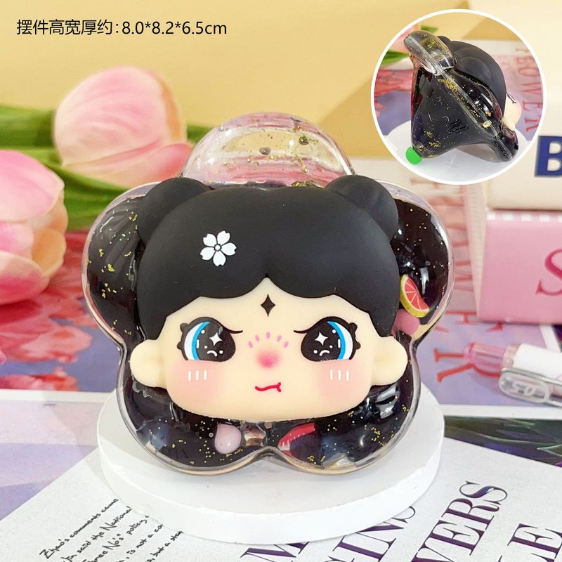 花びらガールアクリル小さなクリエイティブかわいい漫画の装飾品トレンディなガーリーハート寝室の小さなギフトデスクトップ装飾|undefined