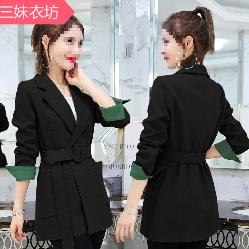 Women's Small Blazer Jacket for Spring and Autumn, New Korean Style, Slim-Fit, Trendy, Mid-Length Blazer Jacket for Women