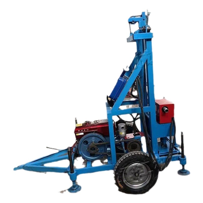 Máquina de perforación diesel hogar tierras de cultivo riego máquina de perforación hidráulica de tracción portátil máquina de perforación de pozos de agua
