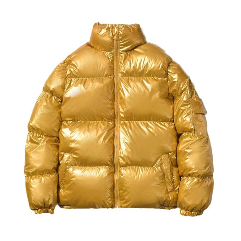 국경을 넘나 드는 2025 겨울 대외 무역 남자의 밝은면 패딩 재킷 짧은 스탠드 칼라 코튼 패딩 재킷의 한국 버전 트렌디 한 플러스 사이즈 남성면 패딩 재킷