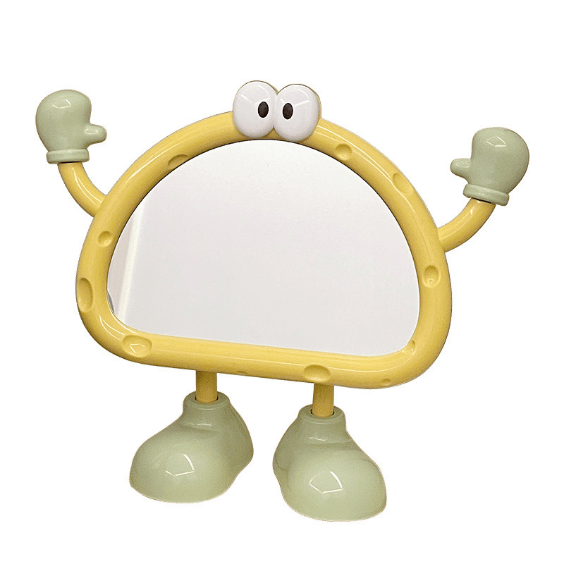 Espejo de maquillaje de escritorio de pie pequeño lindo dormitorio de escritorio doméstico dormitorio de maquillaje de maquillaje de alta definición espejo pequeño