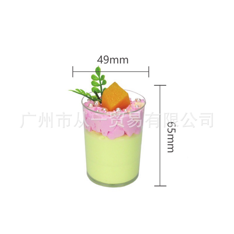 Vaso Desechable con Tapa para Pudín y Postres de Plástico PS Transparente
